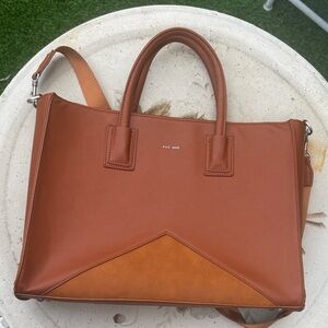 Pixie Mood Two-Tone Cognac Brown Satchel